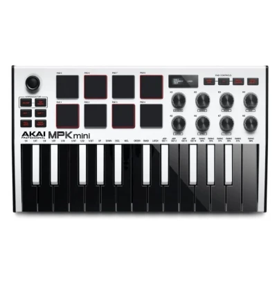 CONTROLADORA AKAI MPK MINI 3W BRANCO Bess Shop