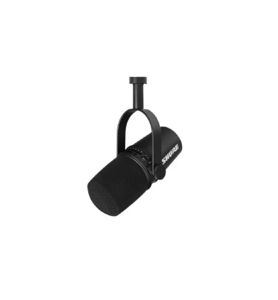 MICROFONE SHURE MV7 +- K  PODCAST PRETO Bess Shop
