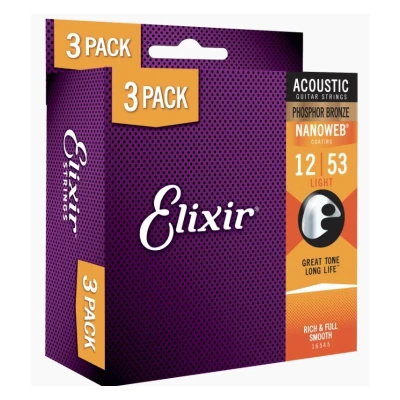 CORDA DE VIOLAO ELIXIR  16545X 3PACK Bess Shop