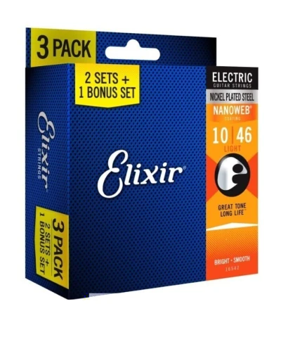 CORDA DE GUITARRA ELIXIR NW NCKL LT 16542X 3PACK Bess Shop