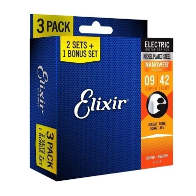 CORDA GUITARRA ELIXIR NANOWE 3PK EX12002   16540 Bess Shop
