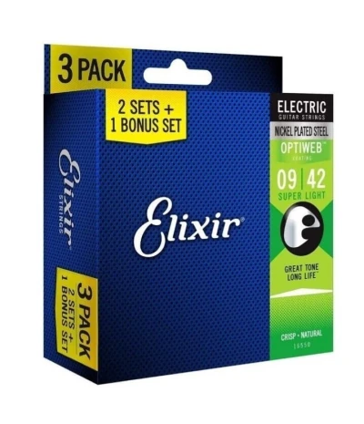CORDA GUITARRA ELIXIR  OPTWEB 3PK 19002 Bess Shop