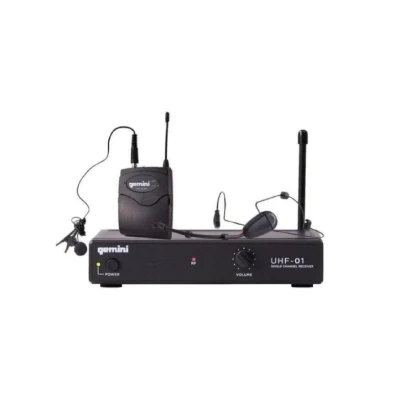 MICROFONE GEMINI UHF 01HL CABECA SINGLE Bess Shop