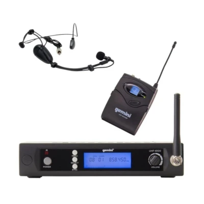 MICROFONE GEMINI UHF 6100HL CABECA Bess Shop