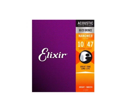 CORDA DE VIOLAO ELIXIR NANOWEB EX11002 (0.10) Bess Shop
