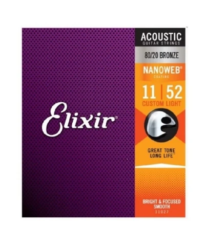 CORDA DE VIOLAO ELIXIR NANOWEB EX11027 (0.11)  Bess Shop