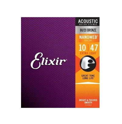 CORDA DE VIOLAO ELIXIR NANOWEB EX11102  Bess Shop