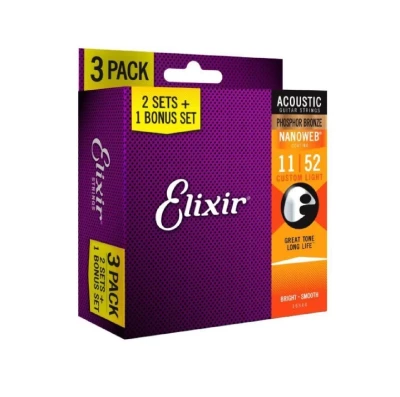 CORDA DE VIOLAO ELIXIR NW 16544 3PACK Bess Shop